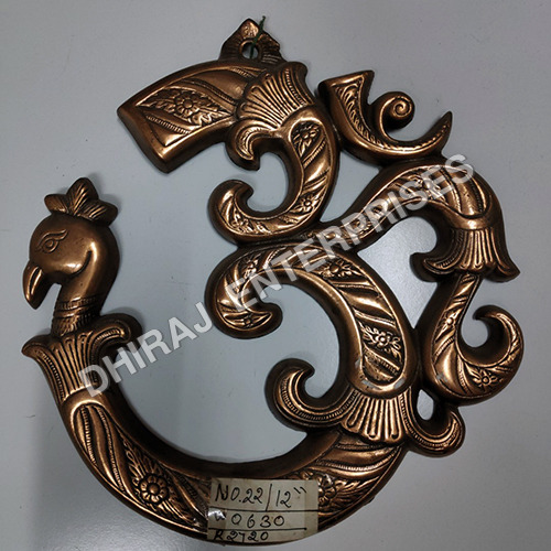Om Wall Hanging In Black Metal