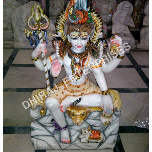 Marble Shiva Statue Idol In 3ft