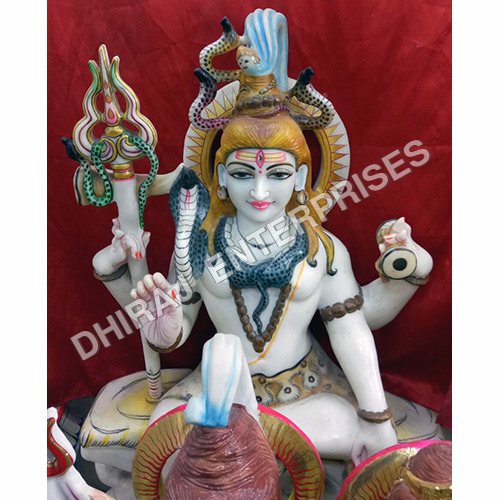 Marble Shiva Sitting Statue 3 Feet