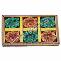 Plain Clay Diyas 6 Pcs