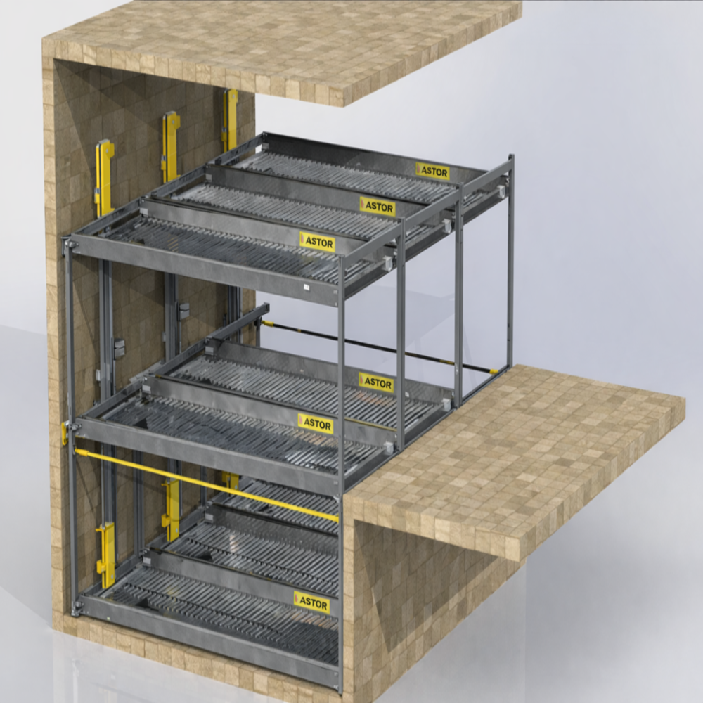 3 Level Pit Puzzle Parking System - Container Load: 4 Units/40ft Hc  Kilograms (Kg)