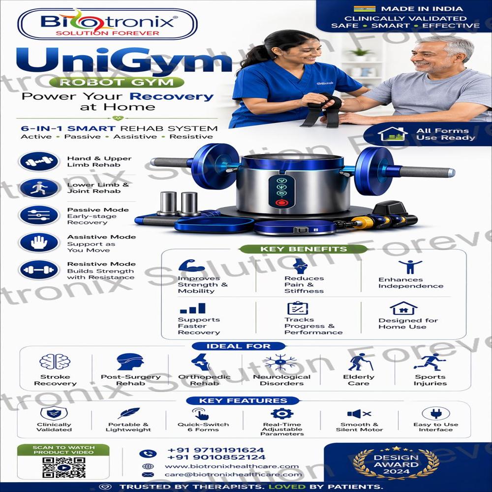 UniGym Robotic Physiotherapy Device for Strength and Mobility Training
