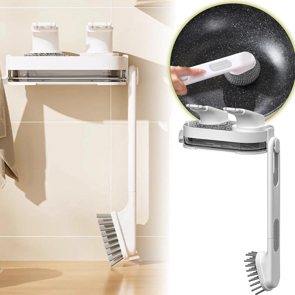 Multi-function Wall Mounted Cleaning Combo Set (1 Set) - Color: Mix