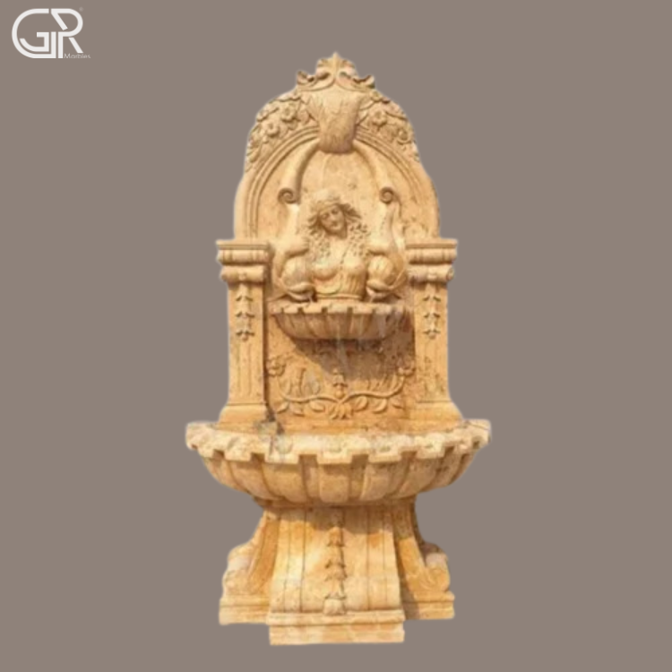Carving Stone Water Fountain, (Ht-5ft)