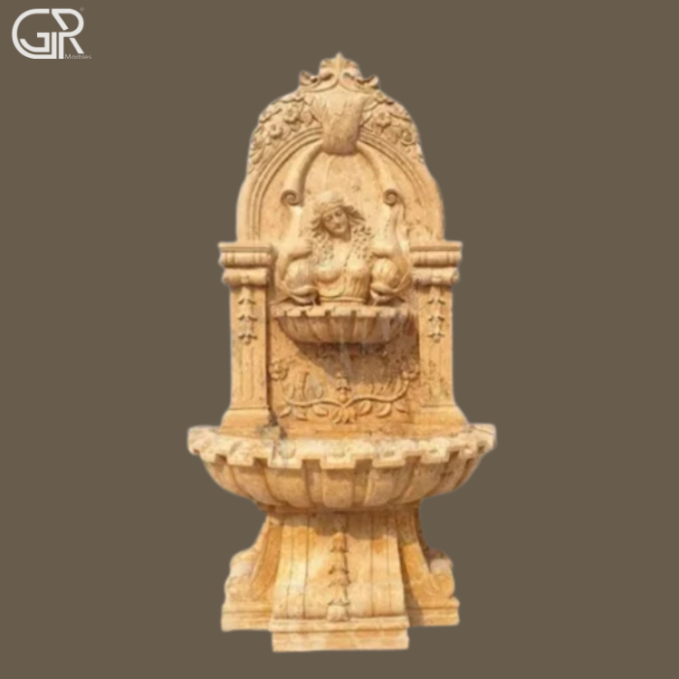 Carving Stone Water Fountain, (Ht-5ft)