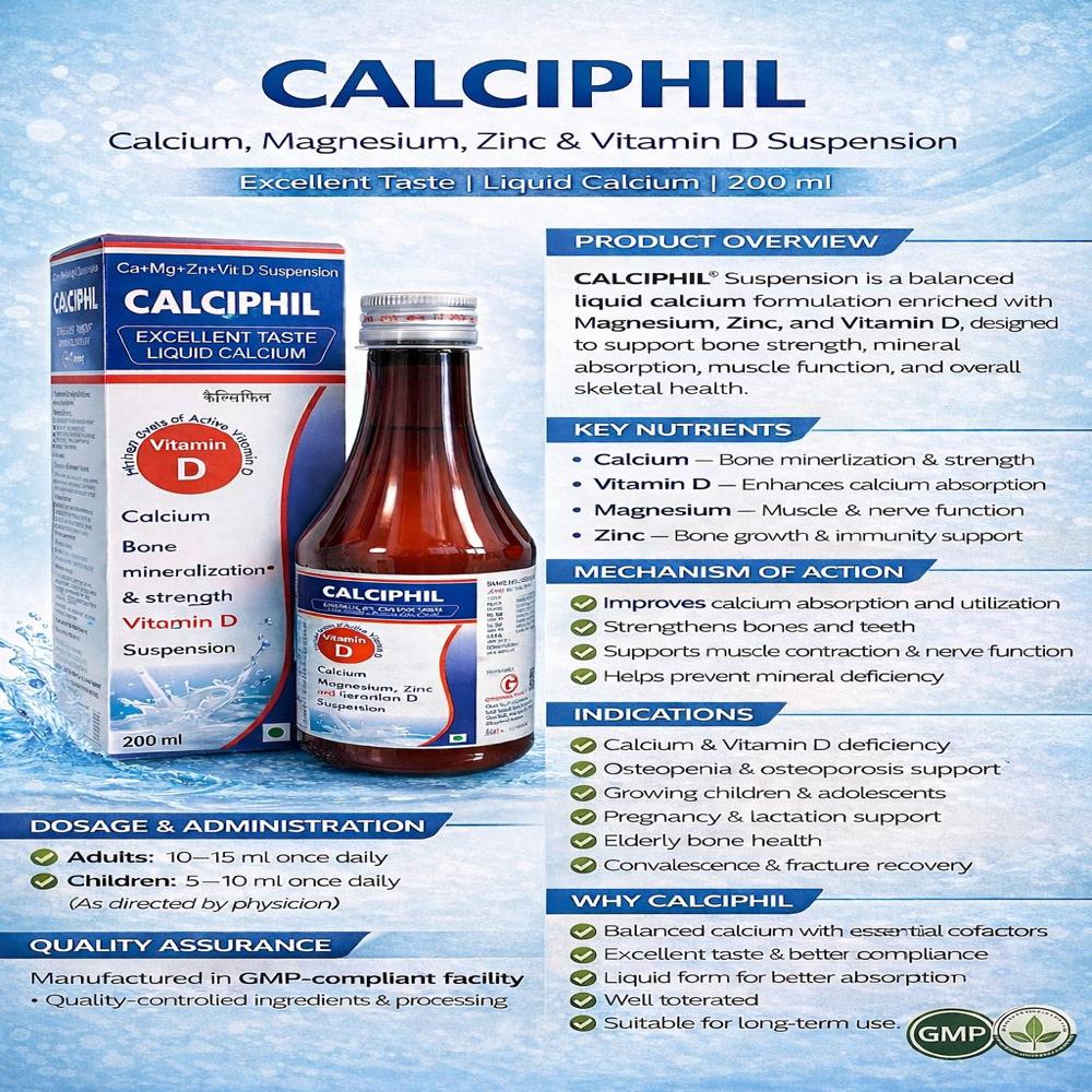 Pharmacutical Syrup - Brand Name: Calciphil