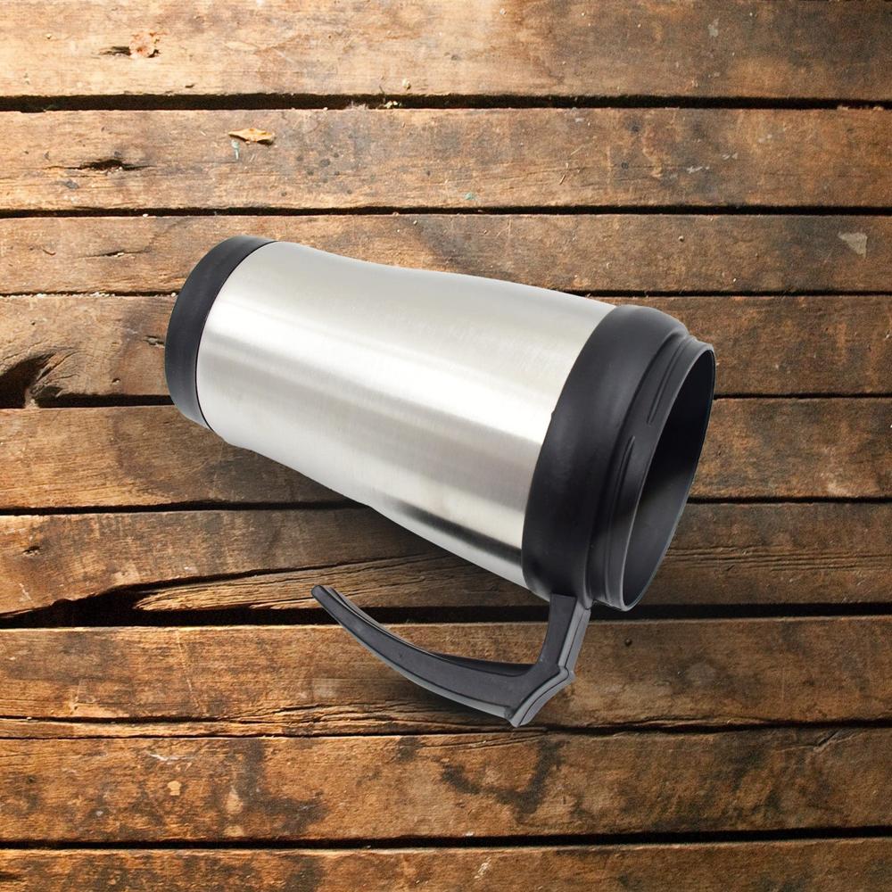 Stainless Steel Vacuum Glass Insulated Glass Coffee Cups, Tumbler (With Lid & Handle / 1 pc)