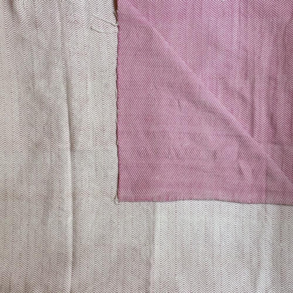 Khadi By Cotton Pink Zigzag