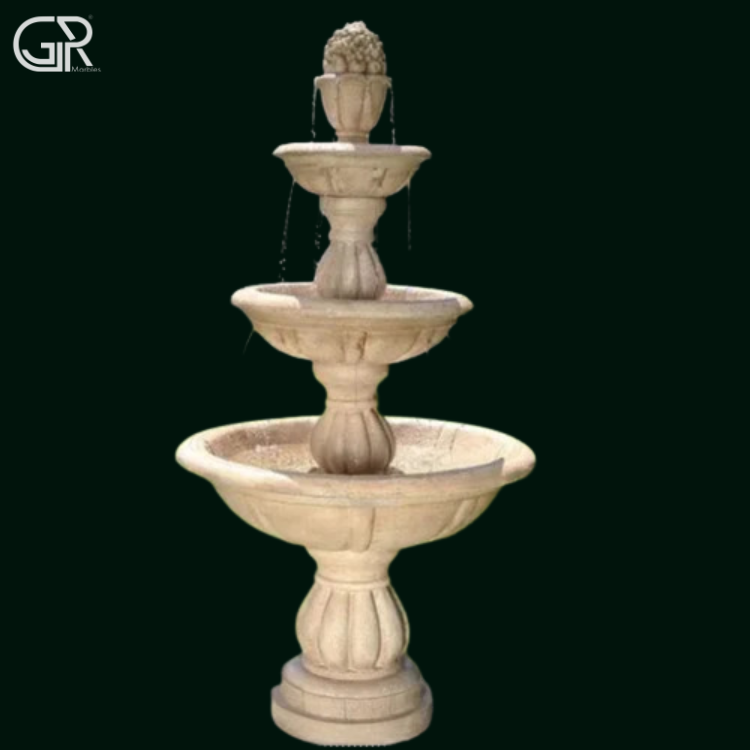 Outdoor Sandstone Fountain,(Ht-5ft)