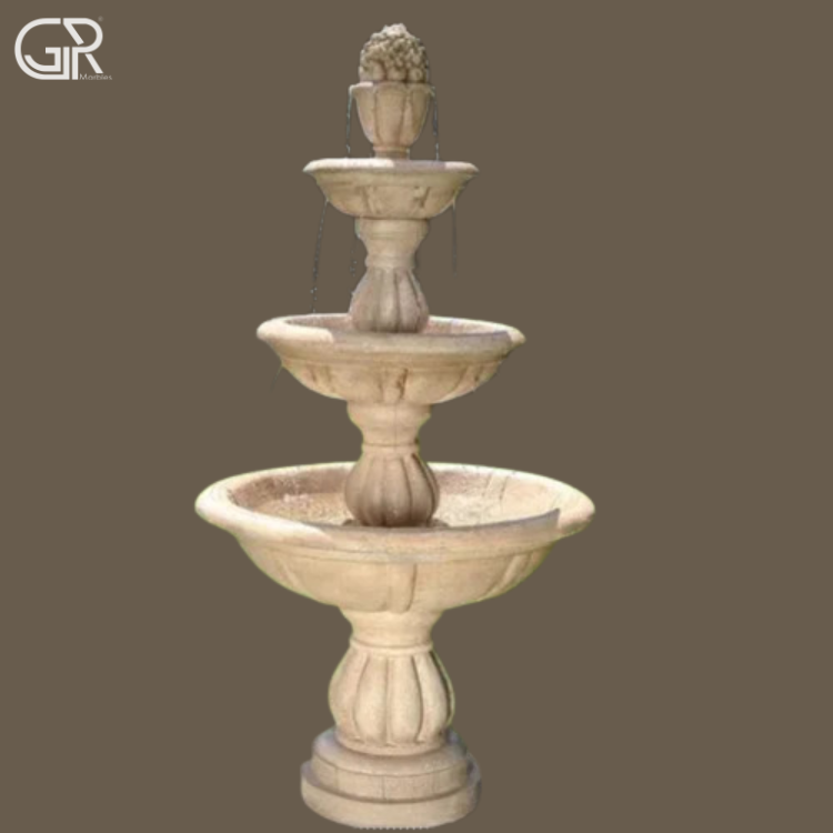 Outdoor Sandstone Fountain,(Ht-5ft)