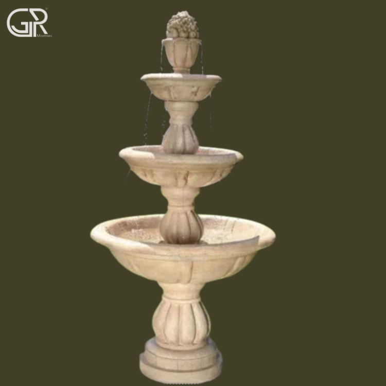 Outdoor Sandstone Fountain,(Ht-5ft)