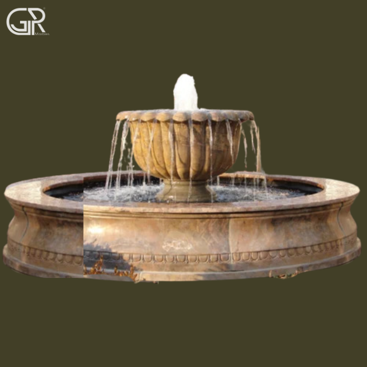 Brown Sandstone Water Fountain, (Ht-3ft)