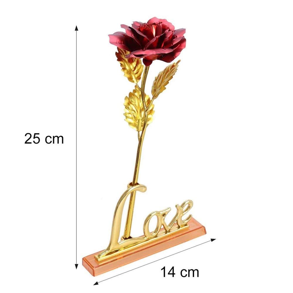 24k Gold Rose,hicoosee Go-ld Foil Plated Rose with LOVE Stand and Gift Box
