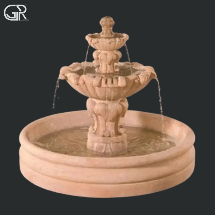 Sandstone Carving Water Fountain, (Ht-4ft)