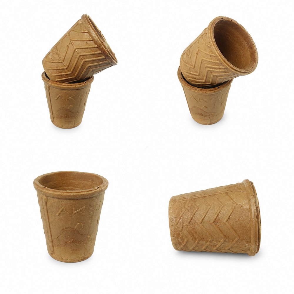 Earthen Gold Chocolate Edible Biscuit Tea Cup