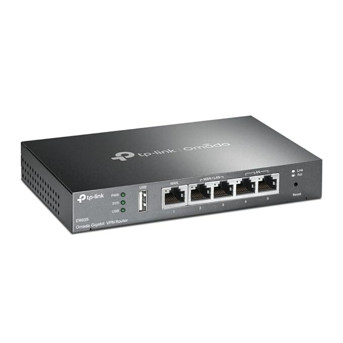 TP-Link ER605 (TL-R605)  Multi-WAN Wired Single Band 1000 Mbps VPN Router