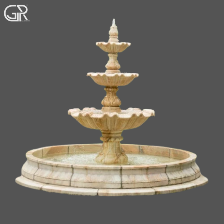 Sandstone Tier Water Fountain, (Ht-7ft)
