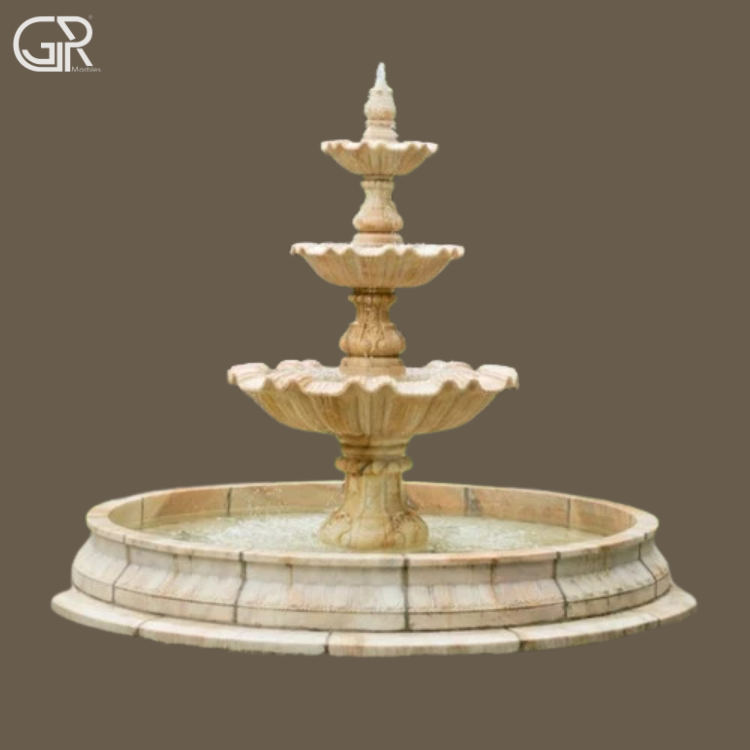 Sandstone Tier Water Fountain, (Ht-7ft)