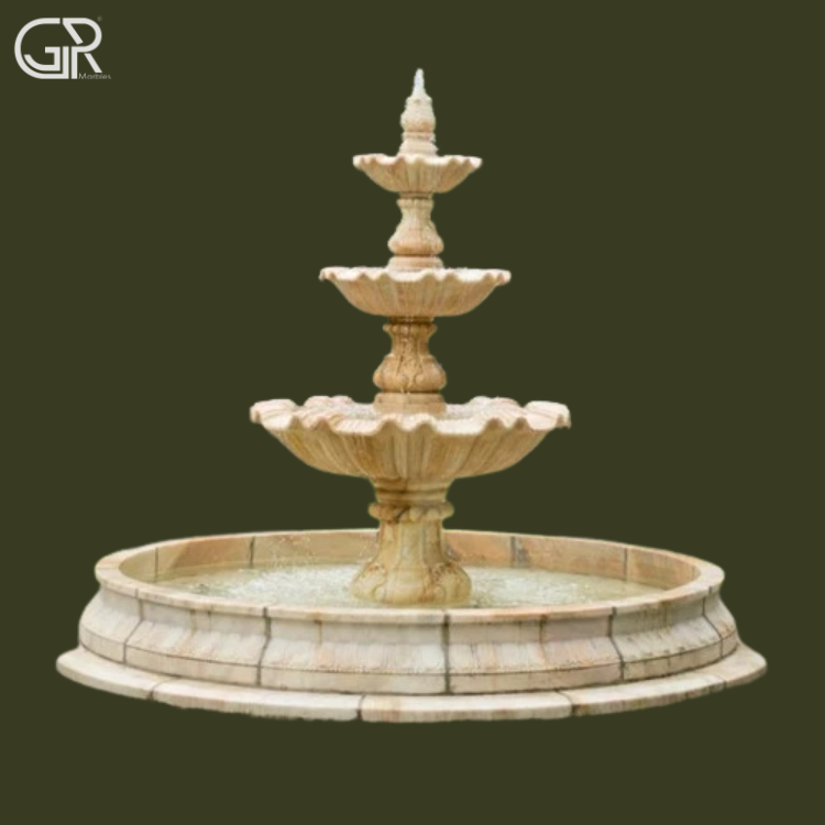 Sandstone Tier Water Fountain, (Ht-7ft)