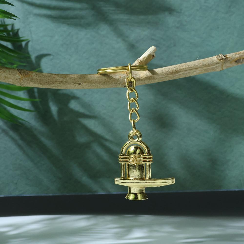 Shivling Trishul Metal Keychain Set (5 Pc Mix Design)