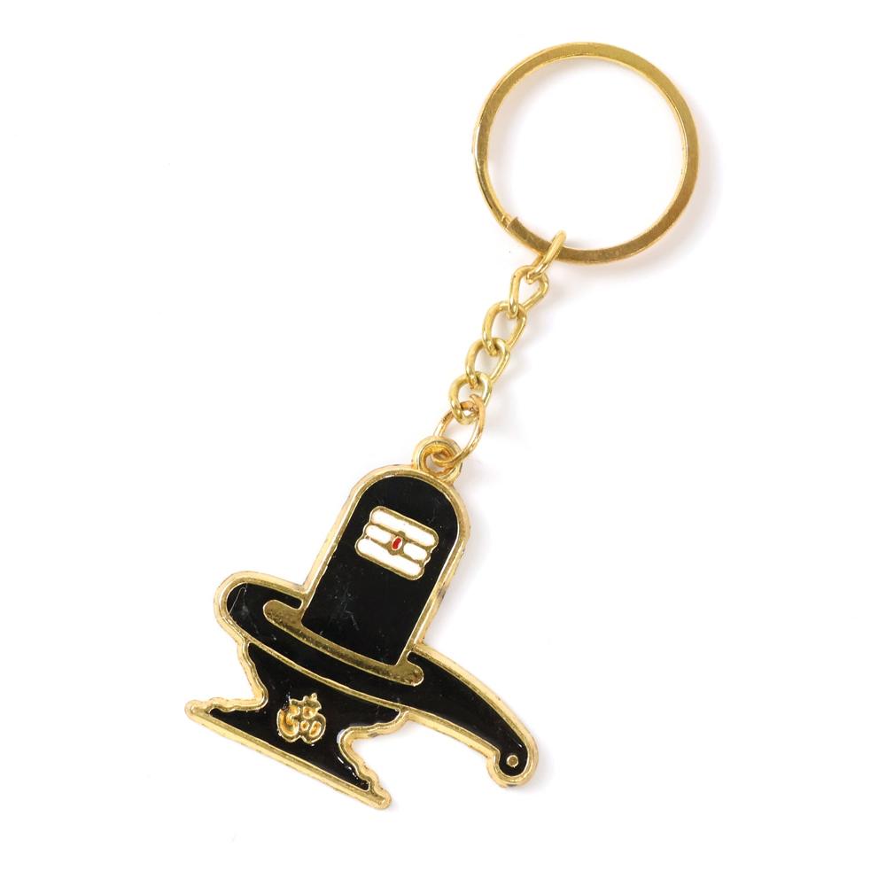 Shivling Trishul Metal Keychain Set (5 Pc Mix Design)