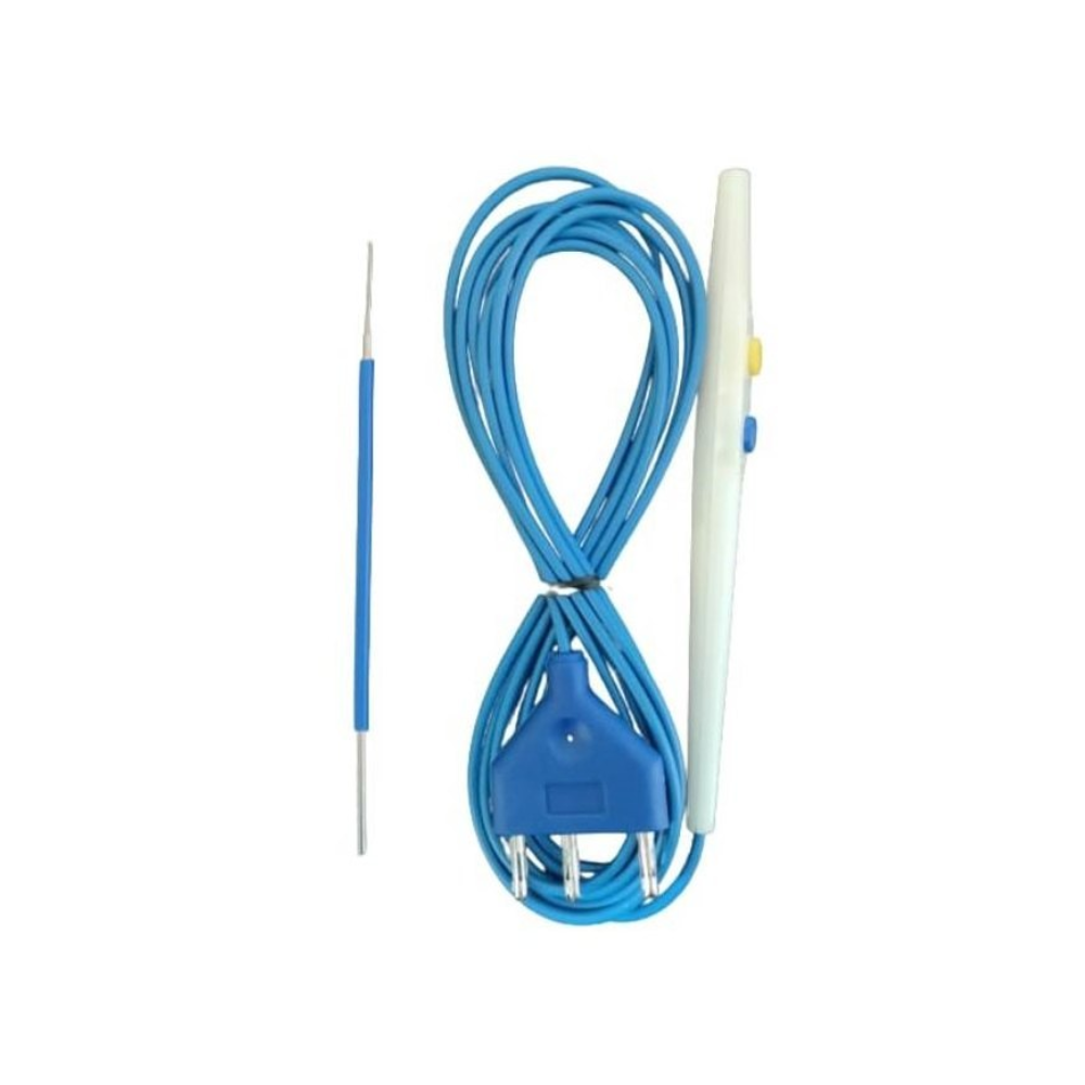 Disposable Electrosurgical Pencil Cautery Pencil Stainless Steel Electrode Long Tip 