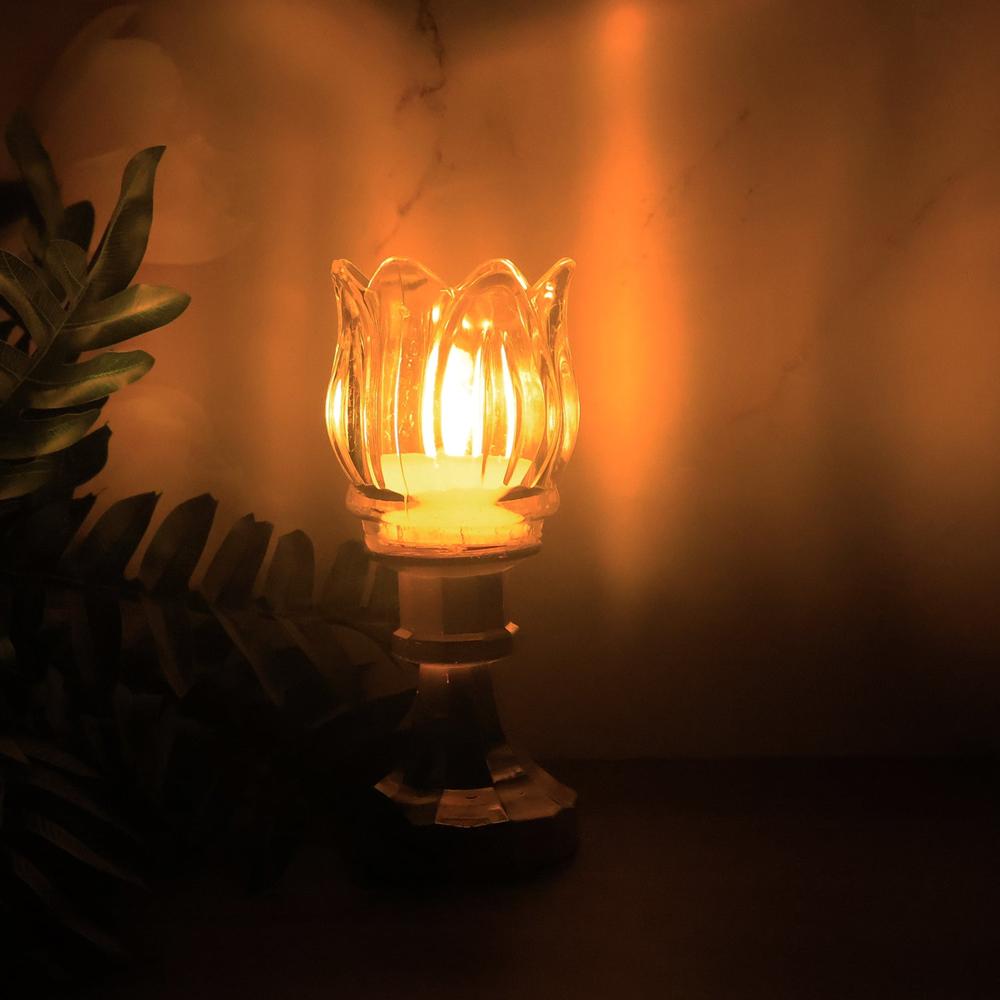 Premium Lotus Shaped LED Decorative Lamp with Stand