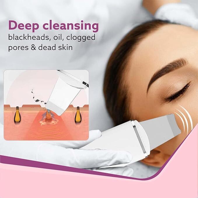BIGBEST Ultrasonic Facial Skin Scrubber for Wet Skin