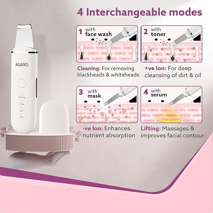SS BIGBEST Ultrasonic Facial Skin Scrubber For Wet Skin