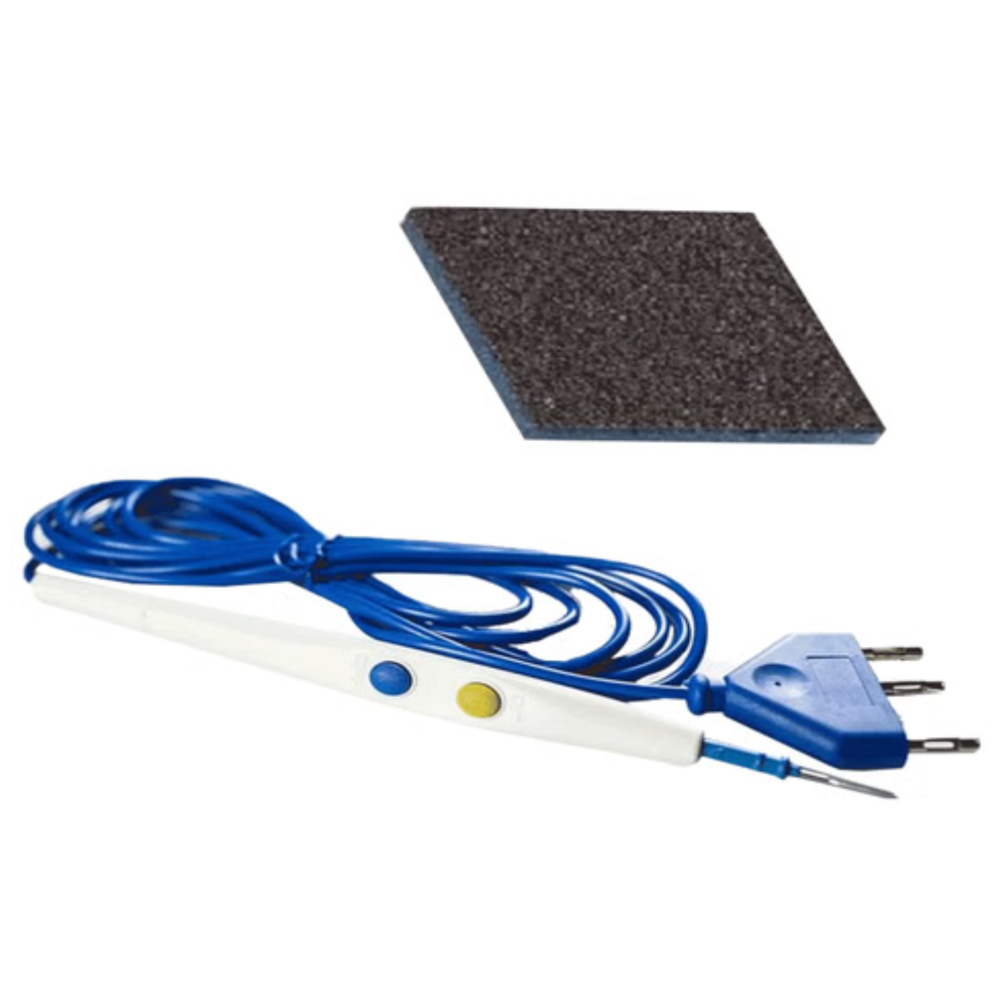 Cautery pencil with cautery tip cleaner