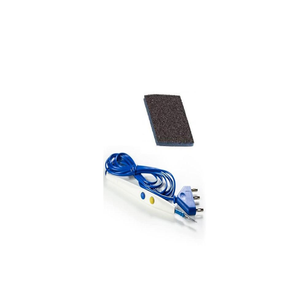 Cautery pencil with cautery tip cleaner