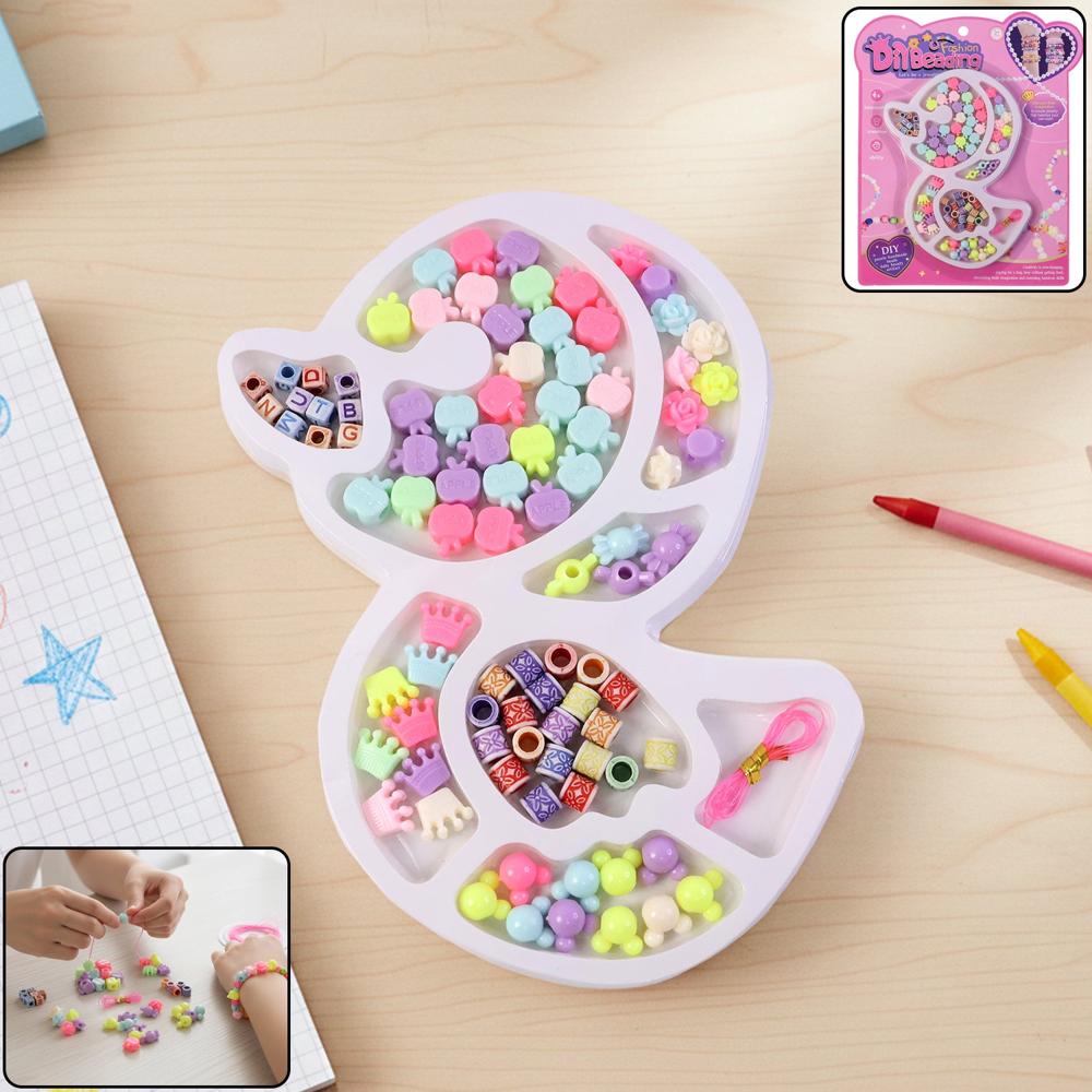 Diy Kids Beading & Jewelry Making Craft Kit (1 Set)