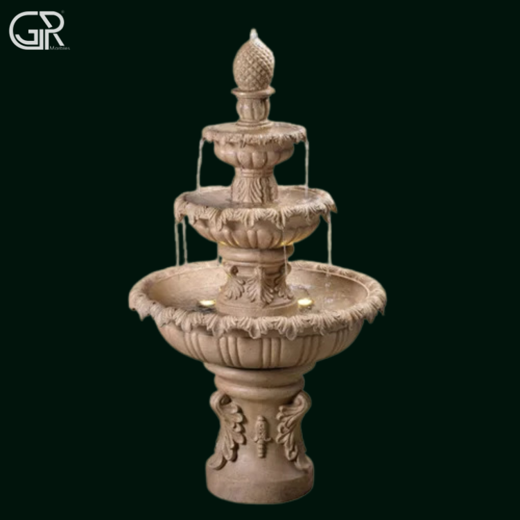 Dholpur Sandstone Water Fountain, (Ht-5ft)