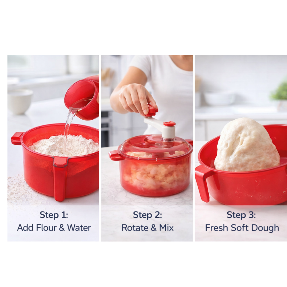 Dough Maker Machine With Measuring Cup (Atta Maker) - Color: Mix