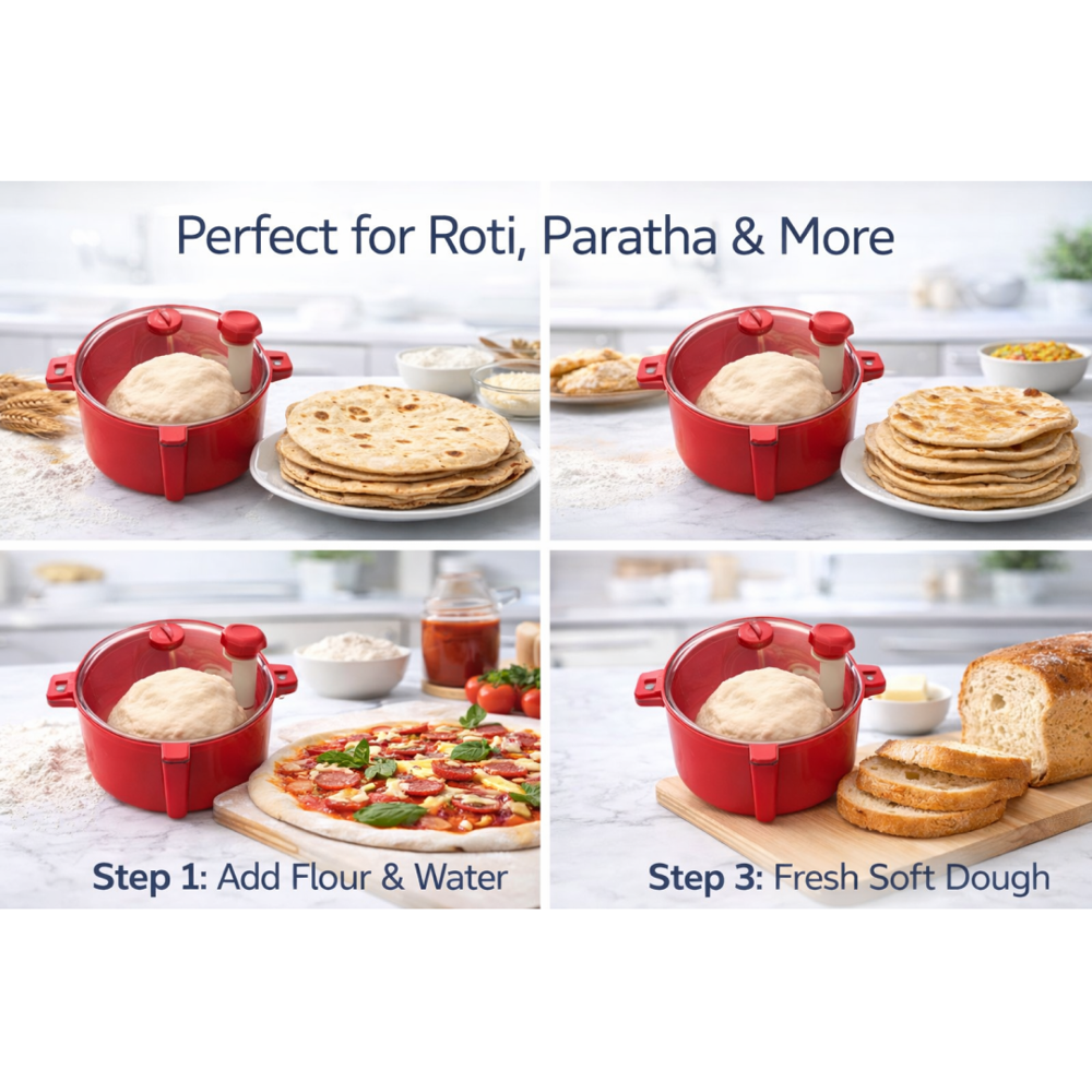 Dough Maker Machine With Measuring Cup (Atta Maker) - Color: Mix