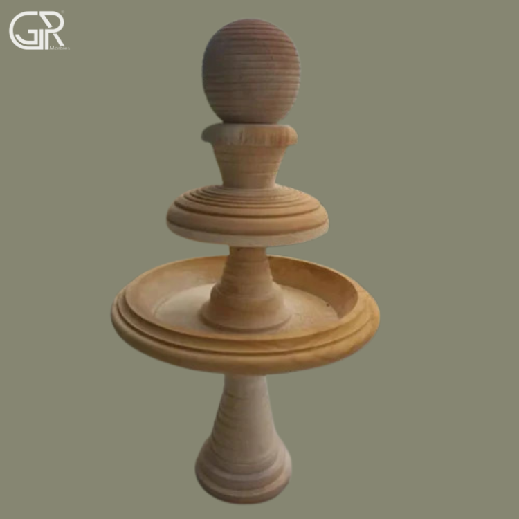 Rainbow Teakwood Sandstone Water Fountain, (Ht-2ft)