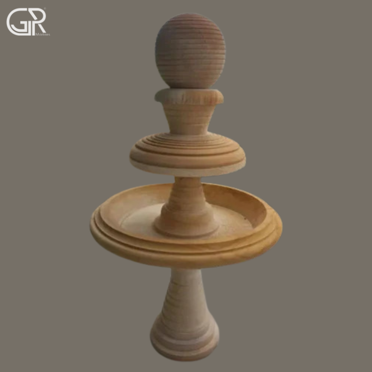 Rainbow Teakwood Sandstone Water Fountain, (Ht-2ft)