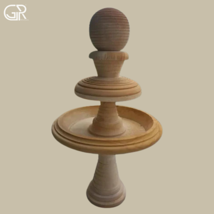 Rainbow Teakwood Sandstone Water Fountain, (Ht-2ft)