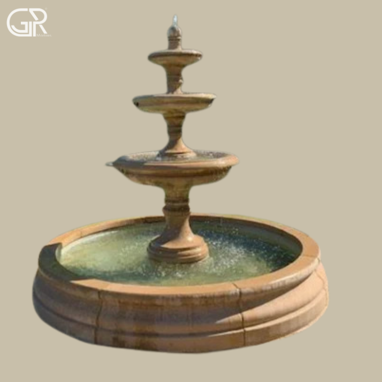 Sandstone Garden Water Fountain, (Ht-6ft)