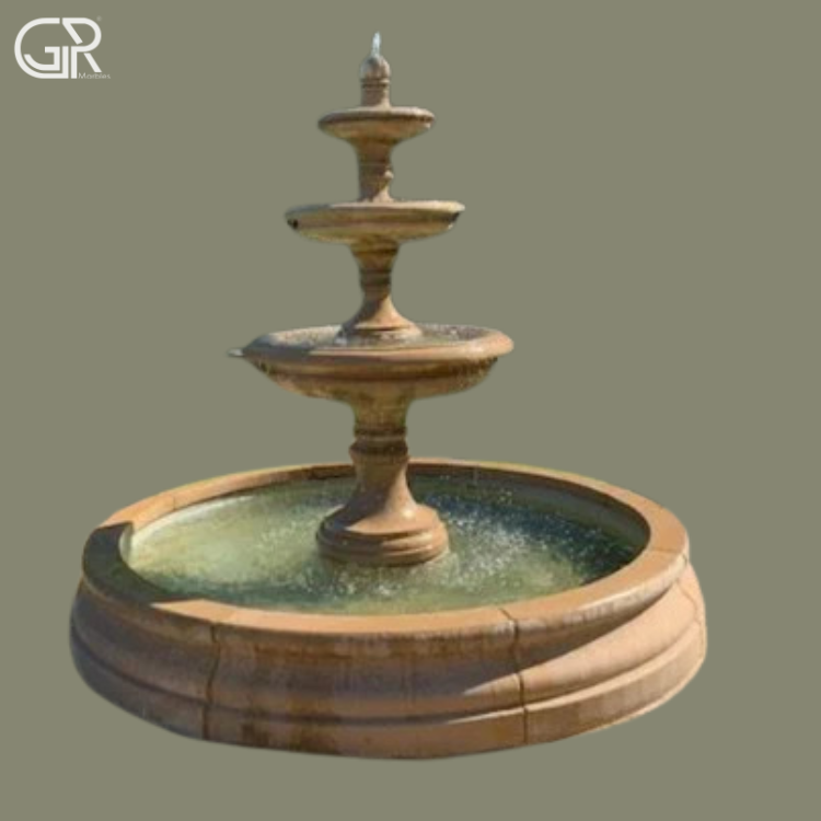 Sandstone Garden Water Fountain, (Ht-6ft)