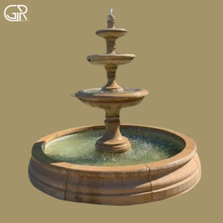 Sandstone Garden Water Fountain, (Ht-6ft)