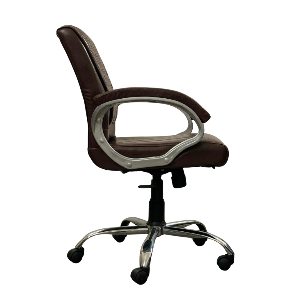 A+ Opal Mid Back Leatherette Executive Revolving Office Chair Brown