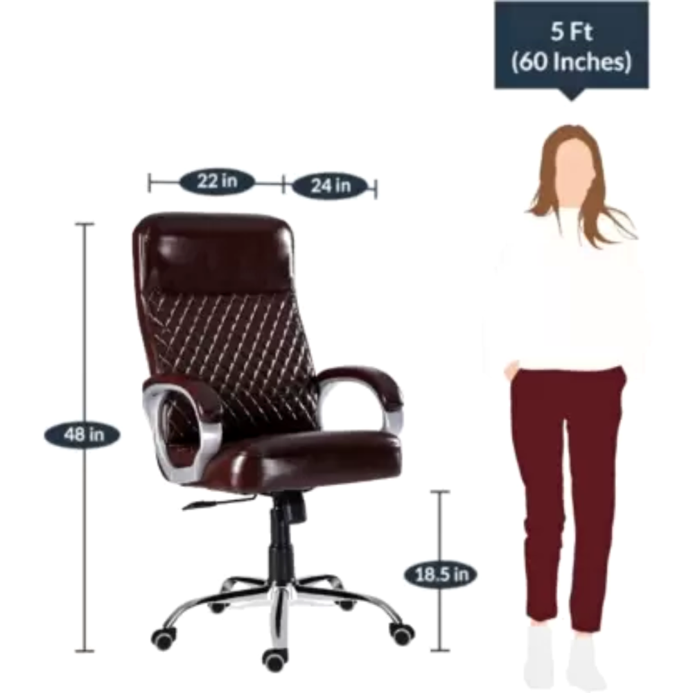 Opal High Back Director Revolving Office Chair Brown 