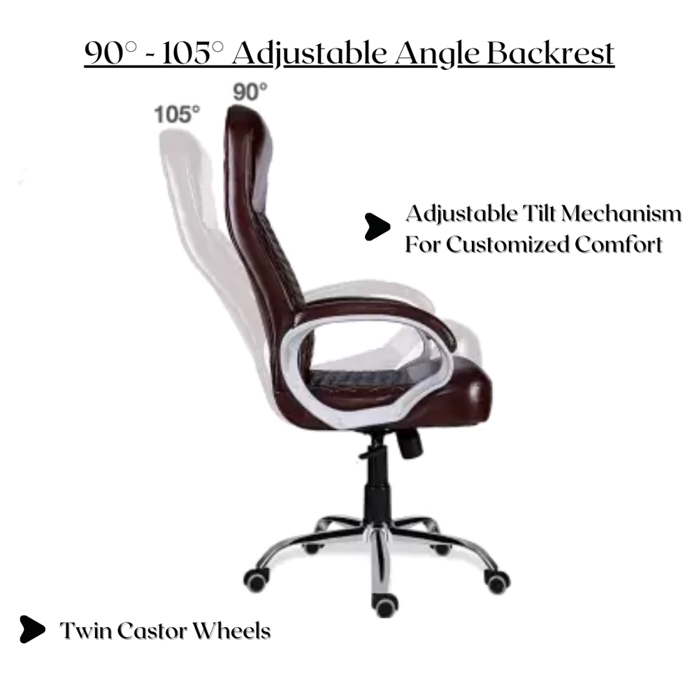 Opal High Back Director Revolving Office Chair Brown 