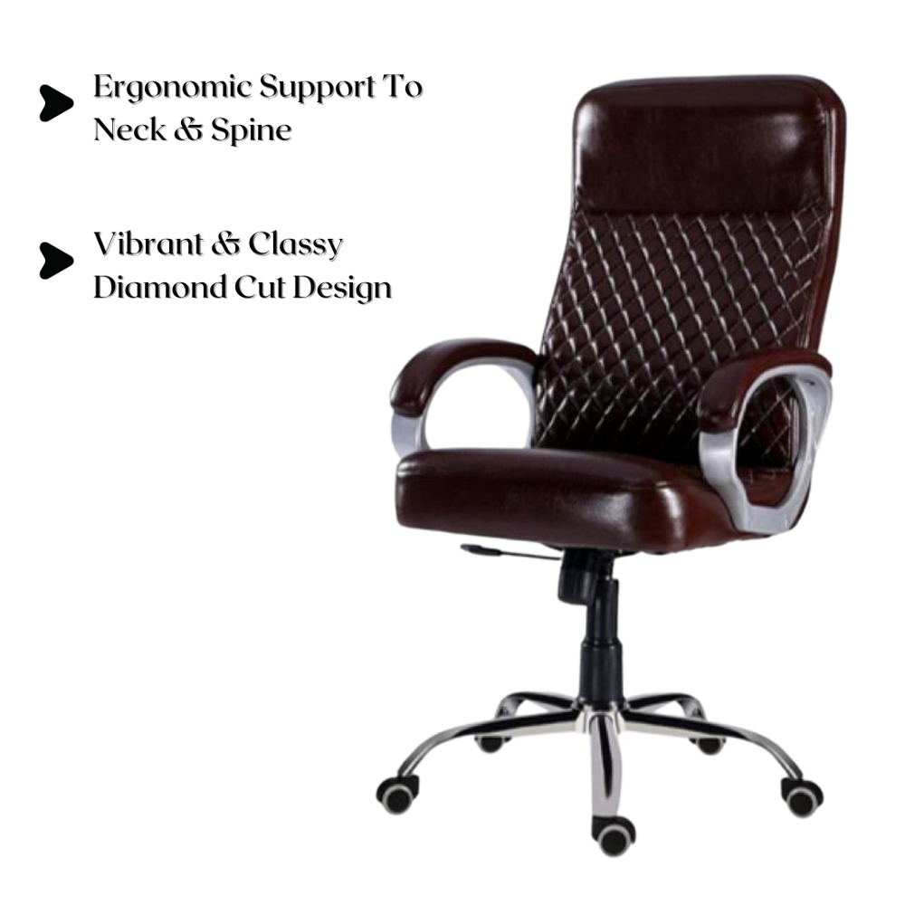 Opal High Back Director Revolving Office Chair Brown 