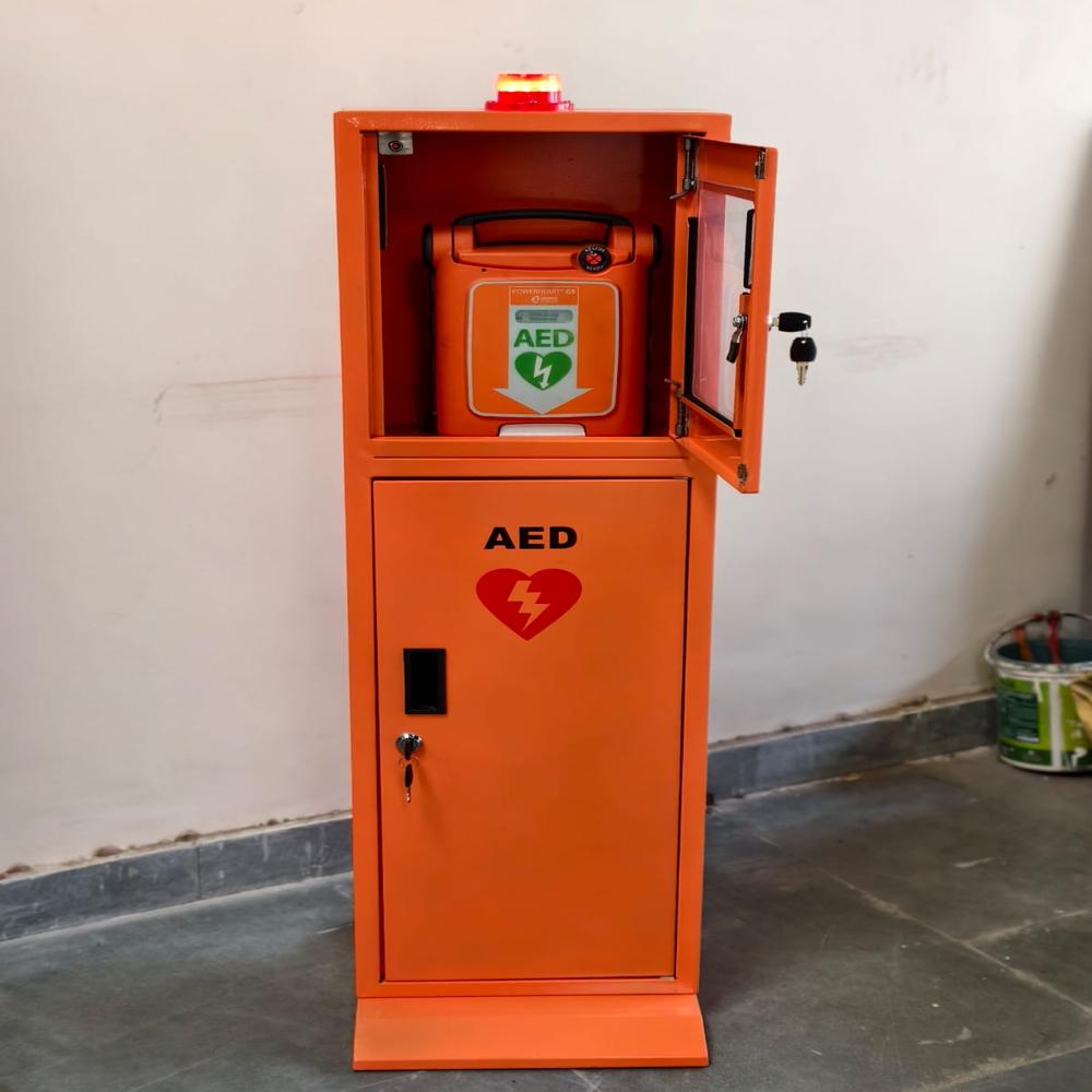 Floor Standing Aed Cabinet - Color Code: Orange