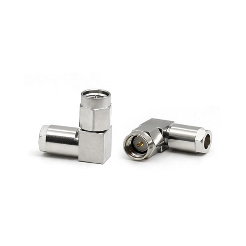 SMA Male Stainless Steel Right Angel Connector for RG405/RG402 Cable