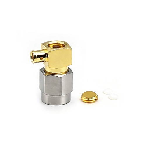 SMA Male Stainless Steel Right Angel Connector for RG405/RG402 Cable