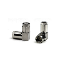 SMA Male Stainless Steel Right Angel Connector for RG405/RG402 Cable