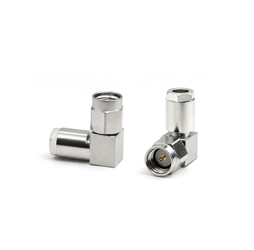 SMA Male Stainless Steel Right Angel Connector for RG405/RG402 Cable